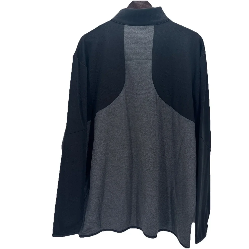 Callaway Mens Opti-Dri Quarter Zip Pullover XXL‎ Black Gray Golf Performance Top